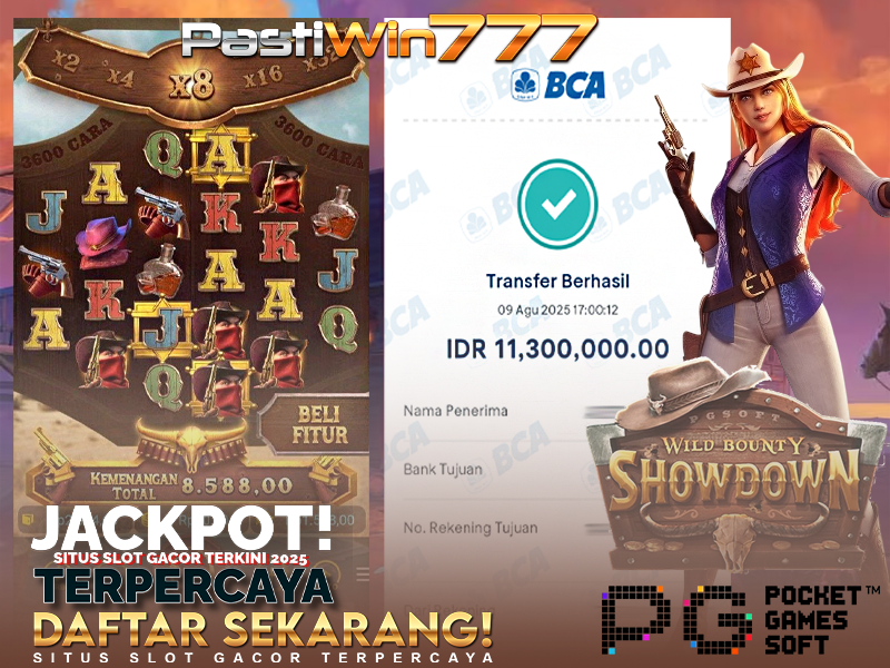 BUKTI JP MEMBER BESAR PASTIWIN777 – WILD BOUNTY SHOWDOWN – PGSOFT