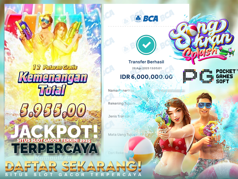 BUKTI JP BESAR MEMBER PASTIWIN777 – SONGKRAN SPLASH – PGSOFT