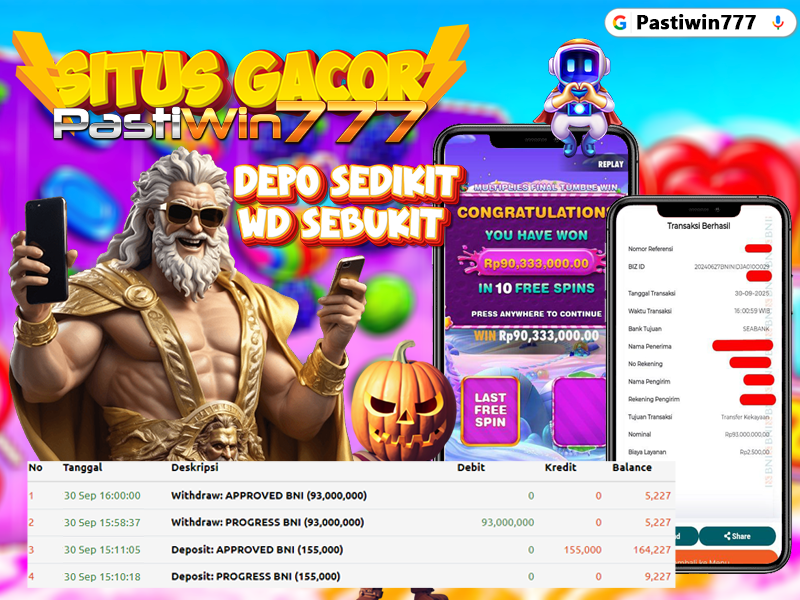 BUKTI JP BESAR MEMBER PASTIWIN777 – SWEET BONANZA – PRAGMATIC PLAY