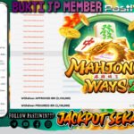 BUKTI JP MEMBER PASTIWIN777 BERMAIN GAME MAHJONG WAYS 2 -PG SOFT